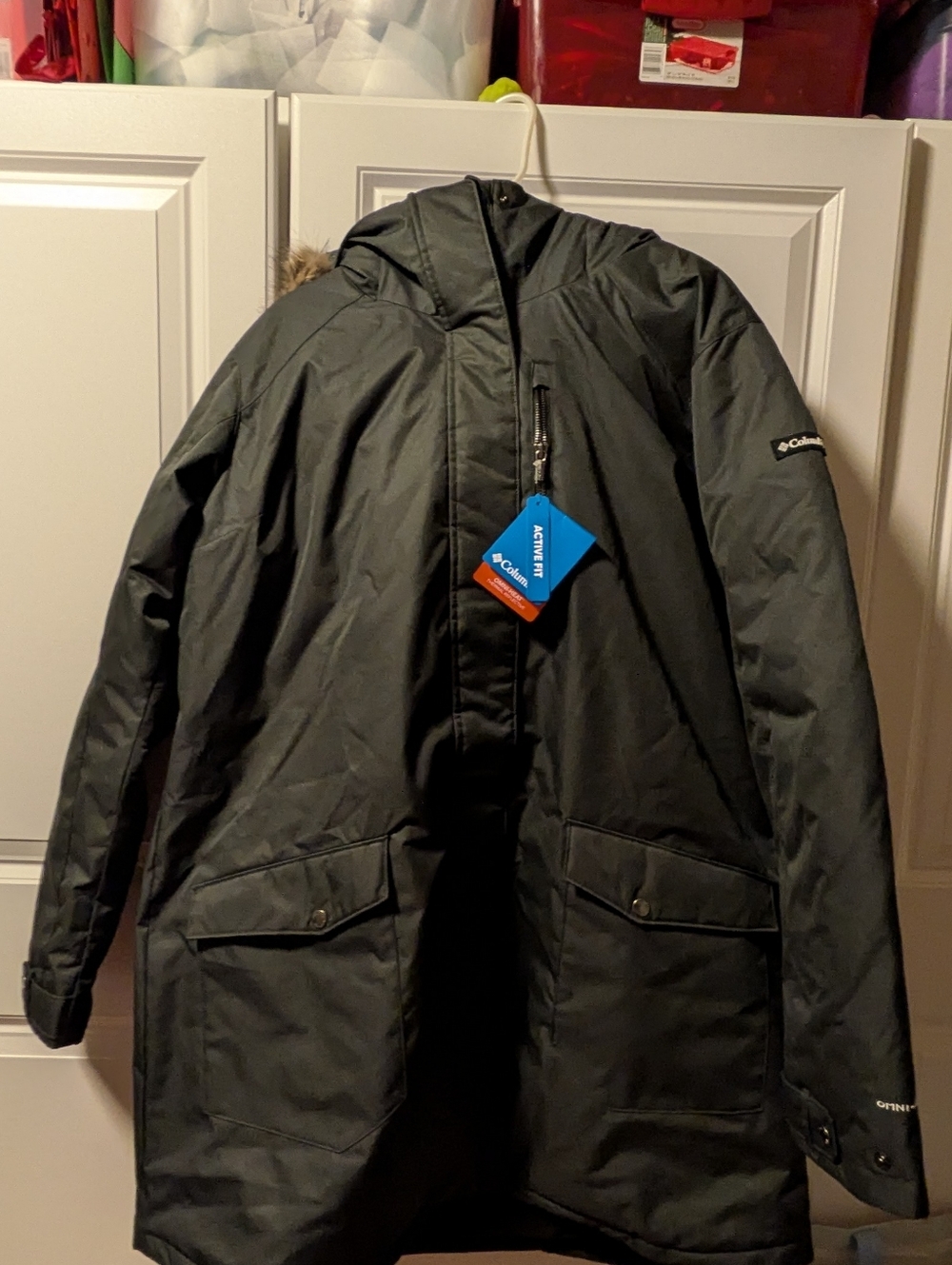 Columbia Black Parka Coat with Hood